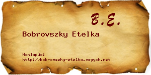 Bobrovszky Etelka névjegykártya
