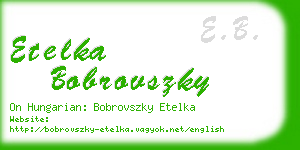 etelka bobrovszky business card
